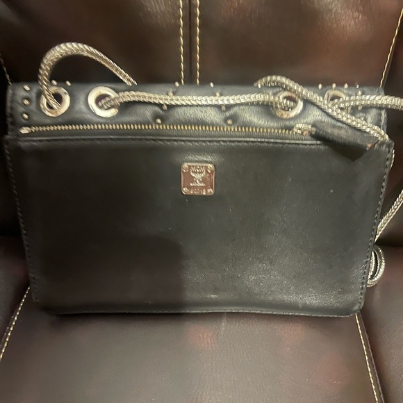 MCM Black Crossbody Bag with Silver Accents - Picture 3 of 9